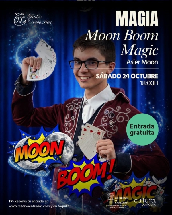 ESPECTACULO MAGIA MOON BOOM MAGIC EL 24 DE OCTUBRE A LAS 18:00